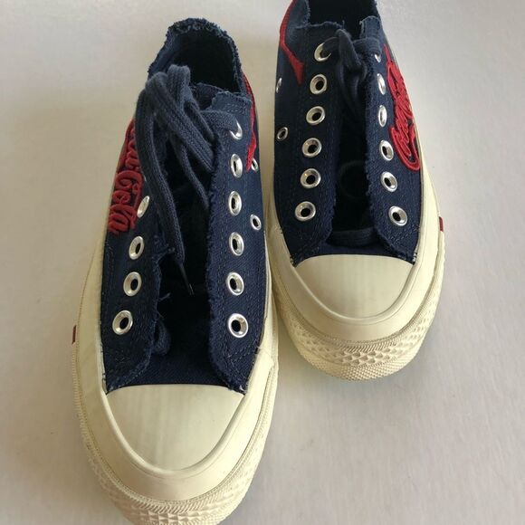 CONVERSE KITH COCA COLA Canvas Sneakers 7.5 NWOT - Picture 2 of 8